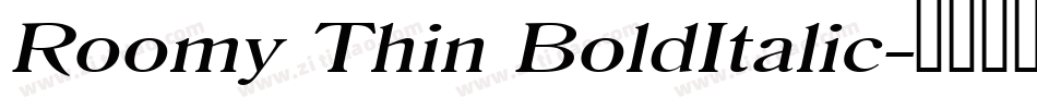 Roomy Thin BoldItalic字体转换